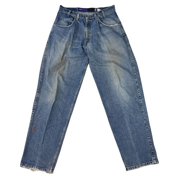 Levis Silvertab Baggy Jean Blue Wash Loose Skater USA 90s Y2K Purple Label 34x34